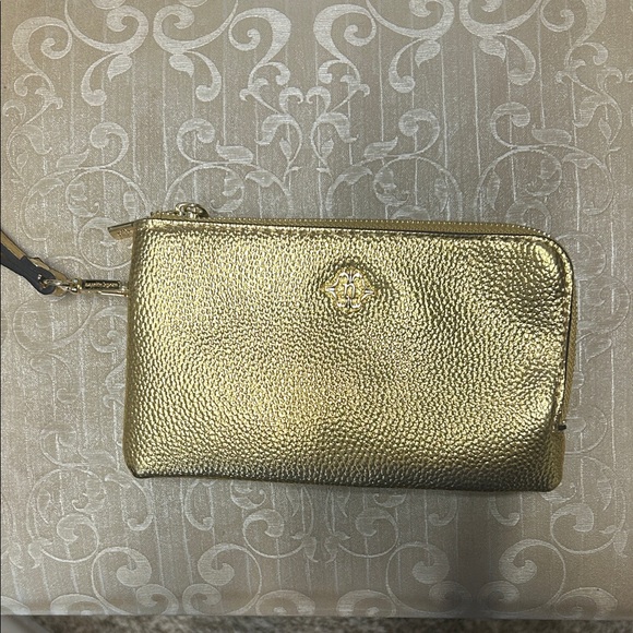 Nanette Lepore Handbags - Nanette Lepore Gold Wristlet Clutch